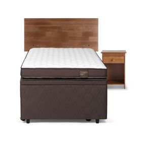 Cama Boxet 1.5 plazas Ergo T + set Tabor caramelo Rosen