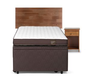 Cama Boxet 1.5 plazas Ergo T + set Tabor caramelo Rosen