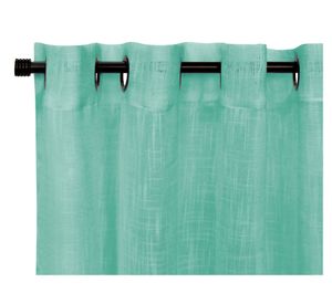 Cortina 140x220 cm Lino verde soft 2 piezas Illusions