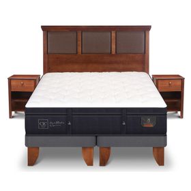 Cama europea king Súper premium + set New Torino caramelo Cic