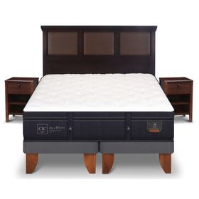 Cama europea king Súper premium + set New Torino chocolate Cic