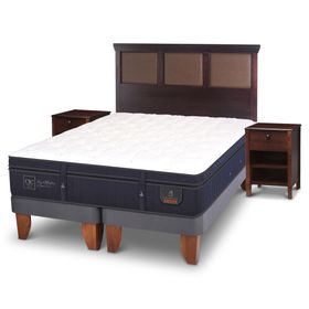 Cama europea king Súper premium + set New Torino chocolate Cic