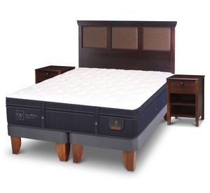 Cama europea king Súper premium + set New Torino chocolate Cic