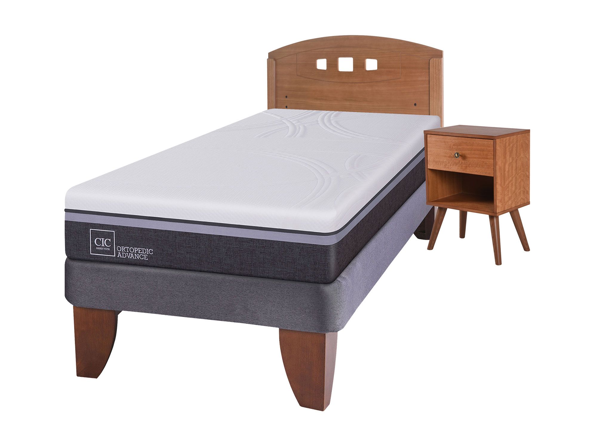 Cama europea 1.5 plazas Ortopedic advance + set New Gales Cic