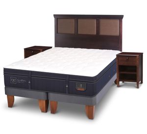 Cama europea 2 plazas Súper premium base dividida + set New Torino chocolate Cic