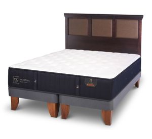 Cama europea 2 plazas Premium base dividida + respaldo New Torino chocolate Cic
