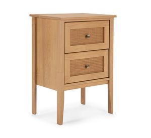 Velador 2 cajones Charles natural Rosen.