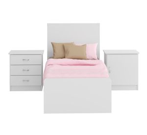 Cuna función minicama 2 veladores Kippi blanco Kidscool