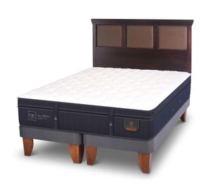 Cama europea 2 plazas Súper premium base dividida + respaldo New Torino chocolate Cic