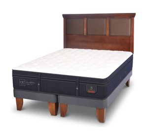 Cama europea 2 plazas Súper premium base dividida + respaldo New Torino caramelo Cic