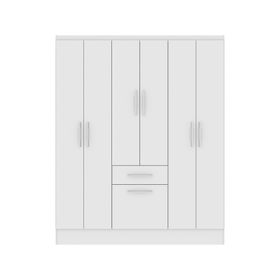 Clóset 6 puertas 1 cajón 1 zapatero blanco 177x138x40 cm