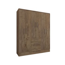 Clóset 6 puertas 1 cajón 1 zapatero Moca 177x138x40 cm