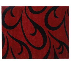 Alfombra 133x180 cm Frize Carved 3 rojo Idetex.