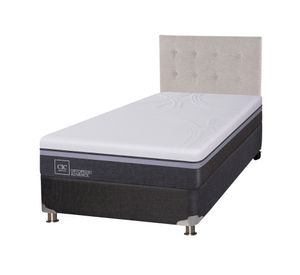 Box spring 1,5 plazas Ortopedic advance + respaldo Tigris Cic