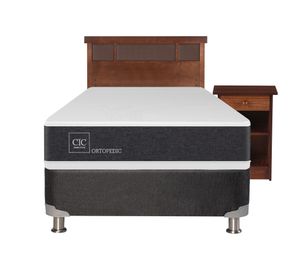 Box spring 1.5 plazas Ortopedic B5 + set New Dublin caramelo Cic