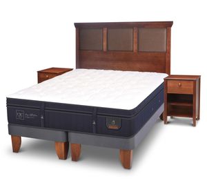 Cama europea 2 plazas Súper premium base dividida + set New Torino caramelo Cic