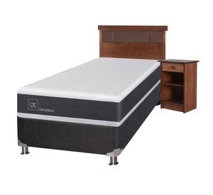 Box spring 1.5 plazas Ortopedic B5 + set New Dublin caramelo Cic