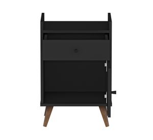 Velador 1 cajón 1 puerta negro Be Design.