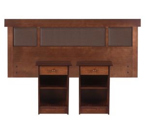 Respaldo 2 plazas + 2 veladores New Dublín caramelo Cic