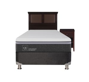 Box spring 1.5 plazas Ortopedic advance B5 + set New Torino chocolate Cic