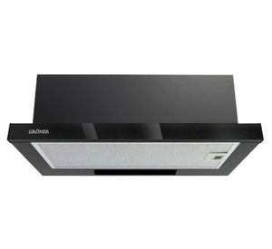Campana retráctil 150W Black Glass HC1BG Groner