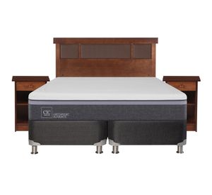 Box spring 2 plazas Ortopedic advance base dividida B5 + set New Dublin caramelo Cic
