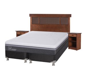 Box spring 2 plazas Ortopedic advance base dividida B5 + set New Dublin caramelo Cic