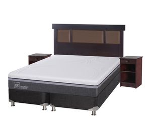 Box spring 2 plazas Ortopedic advance base dividida B5 + set New Dublin chocolate Cic