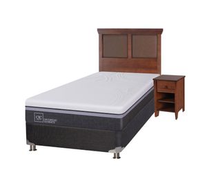 Box spring 1.5 plazas Ortopedic advance B5 + set New Torino caramelo Cic
