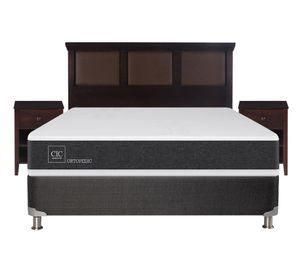 Box spring 2 plazas Ortopedic B5 + set New Torino chocolate Cic