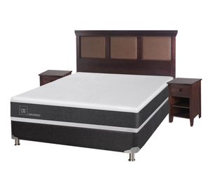 Box spring 2 plazas Ortopedic B5 + set New Torino chocolate Cic