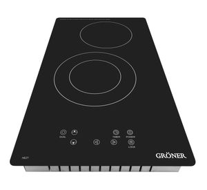 Encimera vitrocerámica 2 quemadores HE2TB Groner