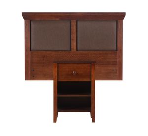 Respaldo single + velador New Torino caramelo Cic