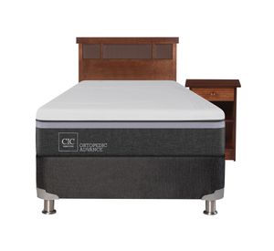 Box spring 1.5 plazas Ortopedic advance B5 + set New Dublin caramelo Cic