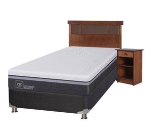 Box spring 1.5 plazas Ortopedic advance B5 + set New Dublin caramelo Cic