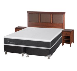 Box spring 2 plazas Ortopedic base dividida B5 + set New Torino caramelo Cic