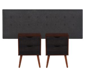 Respaldo king + 2 veladores Éufrates Cic