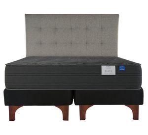 Cama europea King + respaldo gris Black Flex