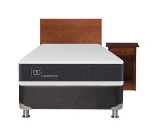 Box spring 1.5 plazas Ortopedic B5 + set New Villarrica Cic