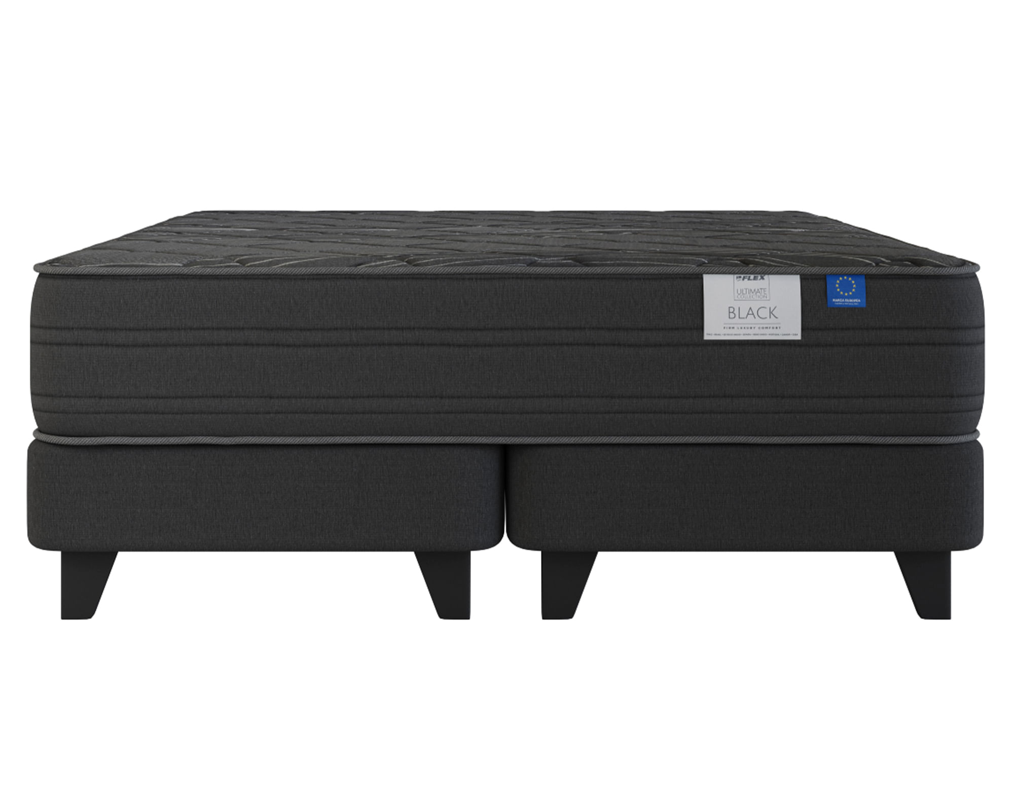 Flex Cama europea Black king base dividida