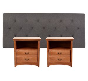 Respaldo 2 plazas + 2 veladores Capitoné kaveri Cic