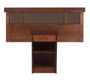 Respaldo single + velador New Dublín caramelo Cic