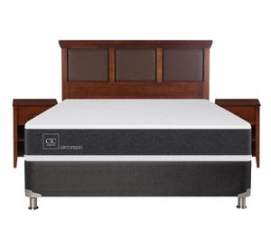 Box spring 2 plazas Ortopedic B5 + set New Torino caramelo Cic