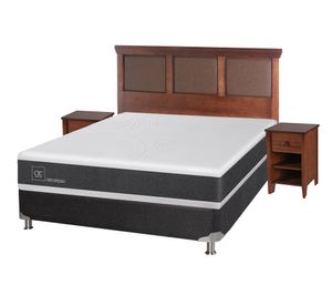 Box spring 2 plazas Ortopedic B5 + set New Torino caramelo Cic