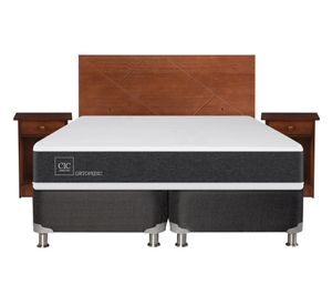 Box spring 2 plazas Ortopedic base dividida B5 + set New Villarrica Cic