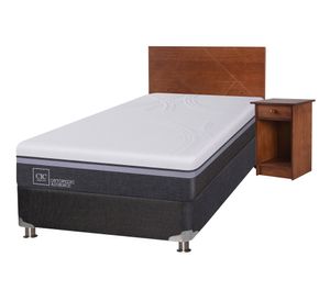 Box spring 1.5 plazas Ortopedic advance B5 + set New Villarrica Cic