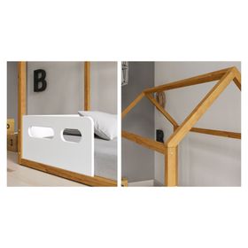 Cama infantil casita Liv caramelo/blanco Kidscool.