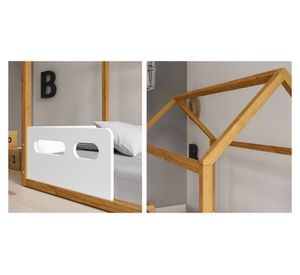 Cama infantil casita Liv caramelo/blanco Kidscool.