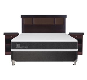 Box spring 2 plazas Ortopedic B5 + set New Dublin chocolate Cic