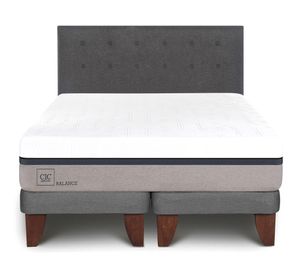 Cama europea Balance King + respaldo + base dividida Eufrates Cic